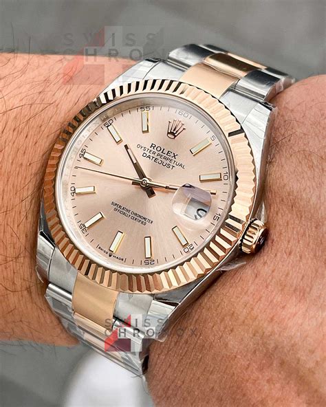 rose gold rolex totone|two tone rolex datejust.